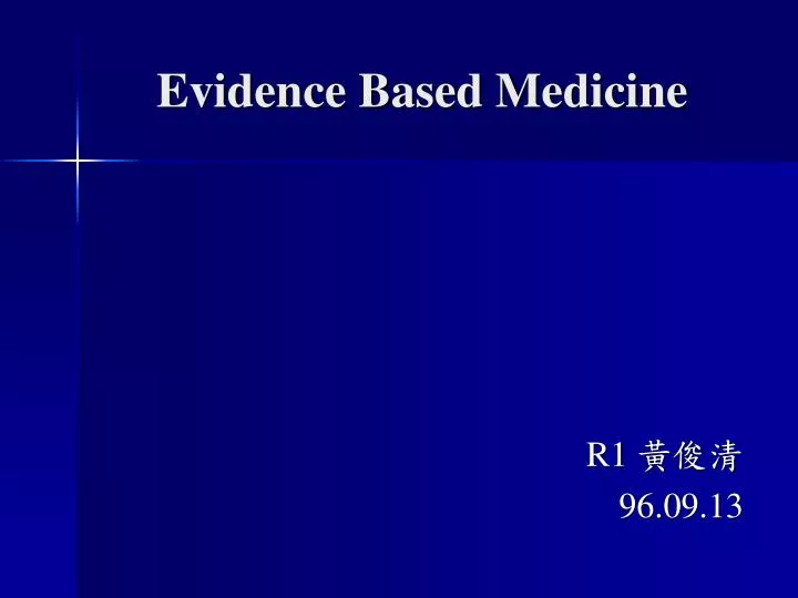 evidence based medicine