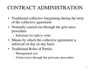 CONTRACT ADMINISTRATION