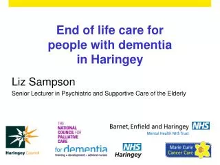 End of life care for people with dementia in Haringey