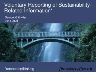 Voluntary Reporting of Sustainability-Related Information*