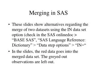 Merging in SAS