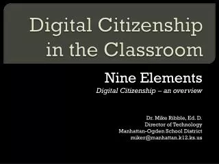 Digital Citizenship in the Classroom