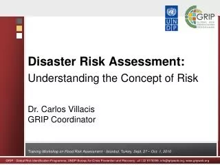 Disaster Risk Assessment: Understanding the Concept of Risk