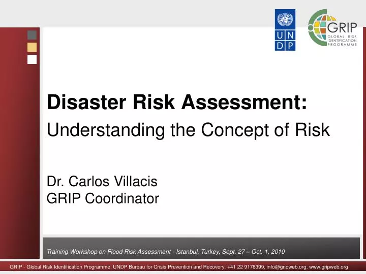 disaster risk assessment understanding the concept of risk