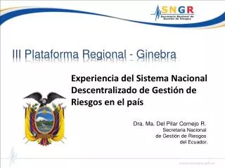 III Plataforma Regional - Ginebra