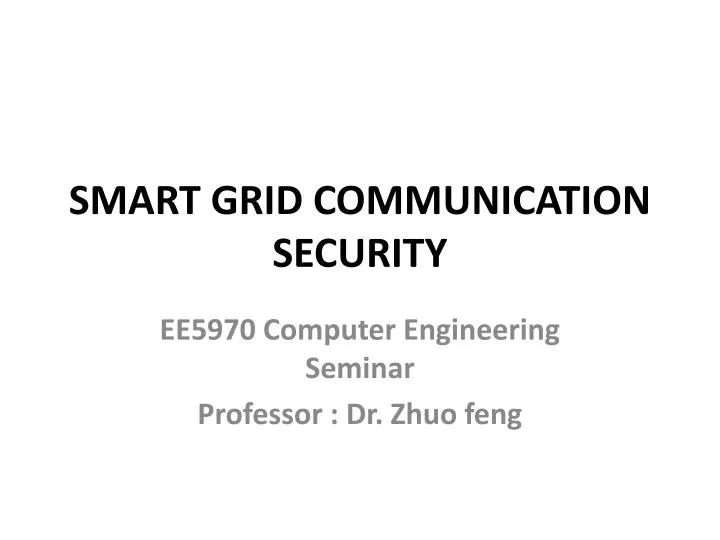 smart grid communication security