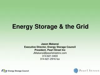 Energy Storage &amp; the Grid