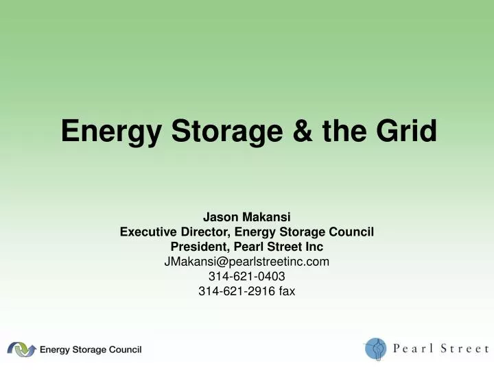 energy storage the grid