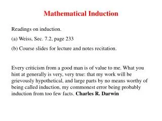 Mathematical Induction