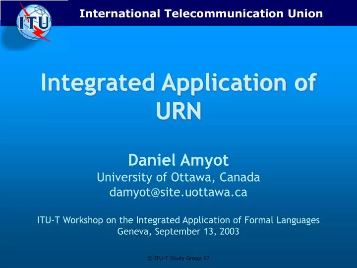 integrated application of urn