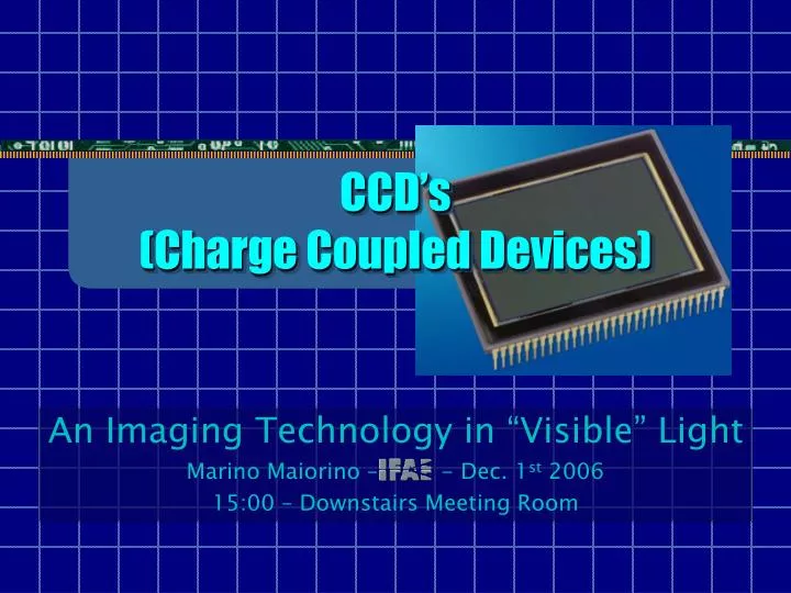 ccd s charge coupled devices