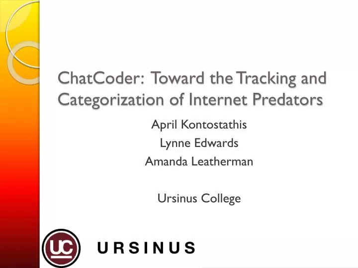 chatcoder toward the tracking and categorization of internet predators