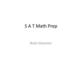 S A T Math Prep