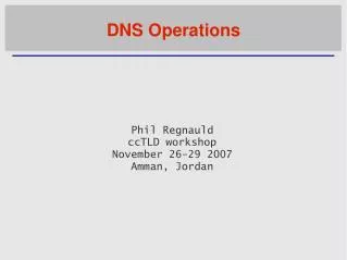 DNS Operations