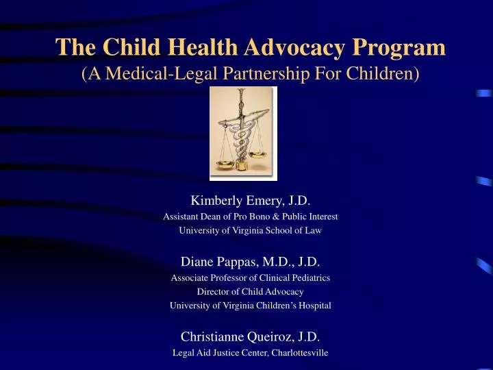 the child health advocacy program a medical legal partnership for children