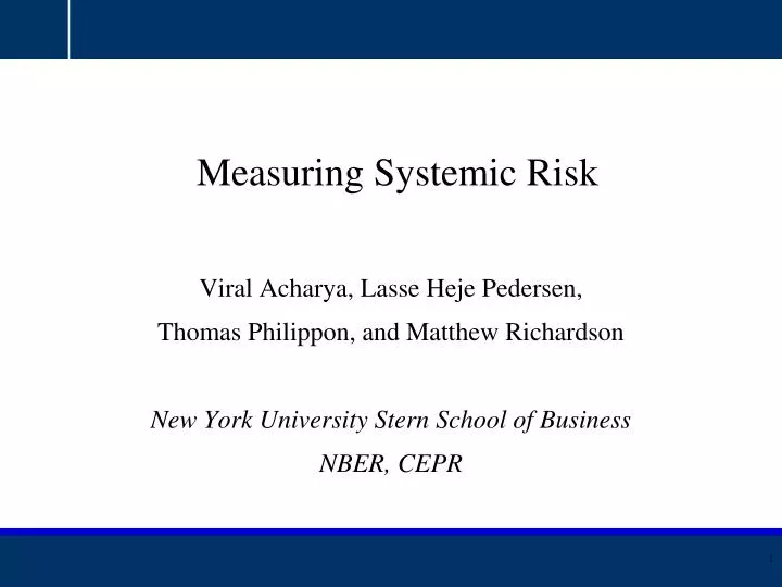 measuring systemic risk