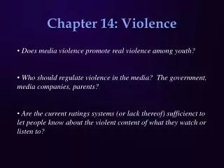 Chapter 14: Violence