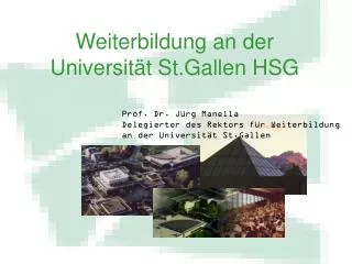 Weiterbildung an der Universität St.Gallen HSG