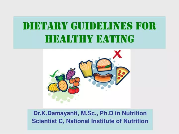 dietary guidelines for healthy eating