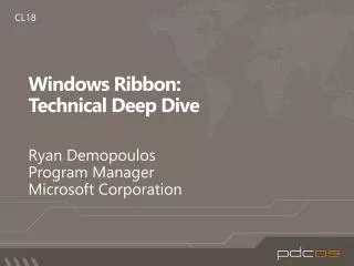 Windows Ribbon: Technical Deep Dive