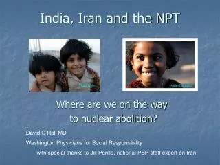 India, Iran and the NPT