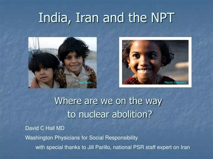 india iran and the npt