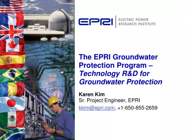 the epri groundwater protection program technology r d for groundwater protection