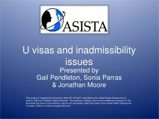 U visas and inadmissibility issues