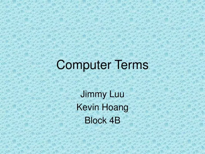 computer terms