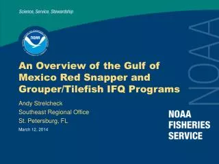 An Overview of the Gulf of Mexico Red Snapper and Grouper/Tilefish IFQ Programs