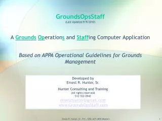 GroundsOpsStaff (Last Updated 9/9/2010)