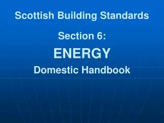 Scottish Building Standards