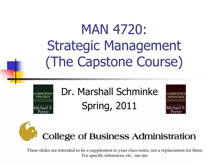 man 4720 strategic management the capstone course