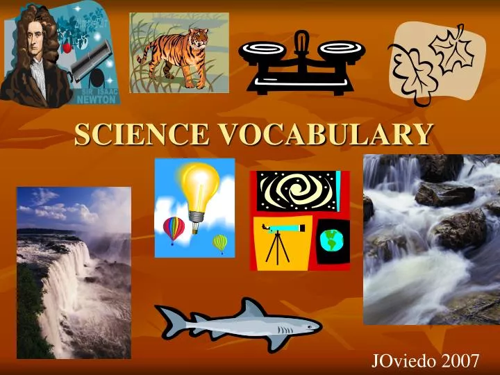 science vocabulary