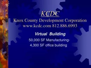 KCDC Knox County Development Corporation kcdc 812.886.6993