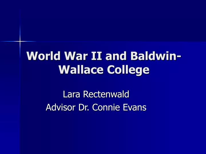 world war ii and baldwin wallace college