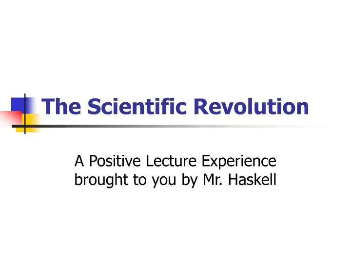 the scientific revolution