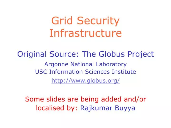 grid security infrastructure