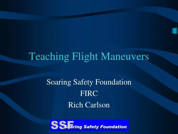 teaching flight maneuvers