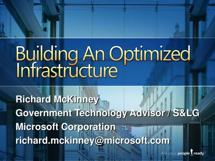 building an optimized infrastructure