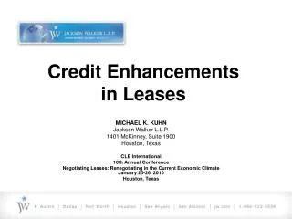 Credit Enhancements in Leases