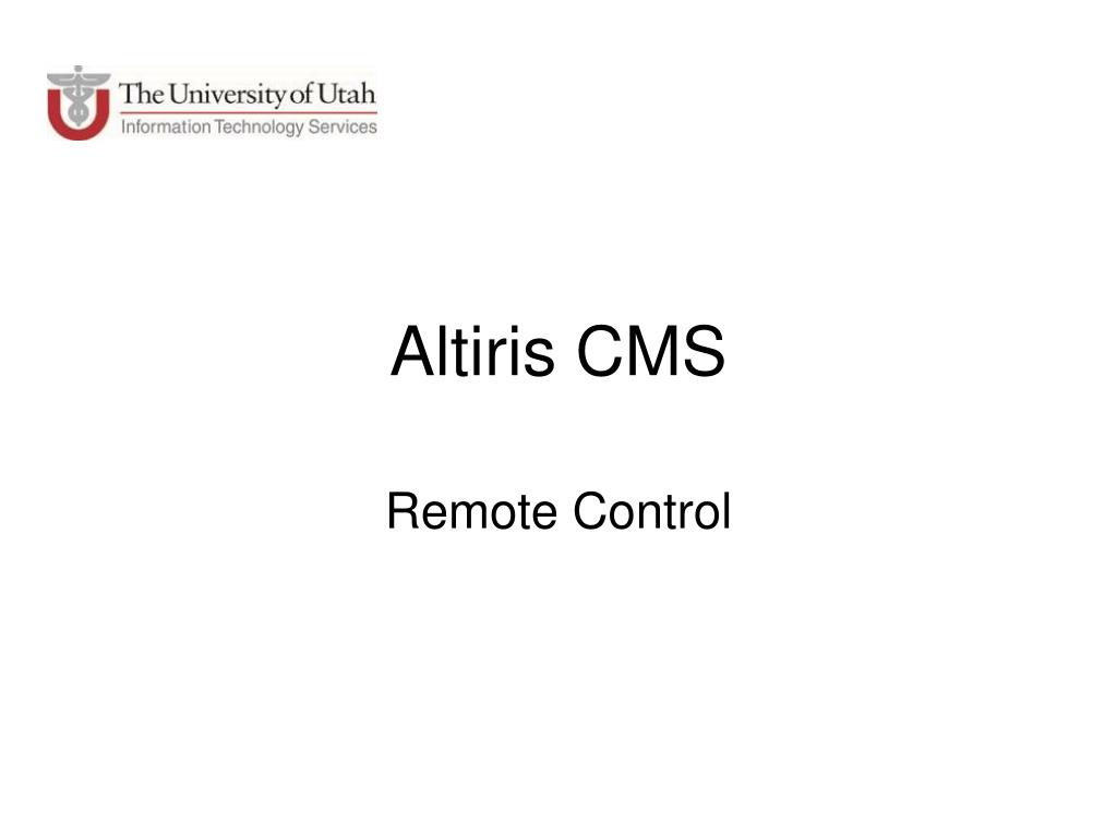 PPT - Altiris CMS PowerPoint Presentation, free download - ID:35969