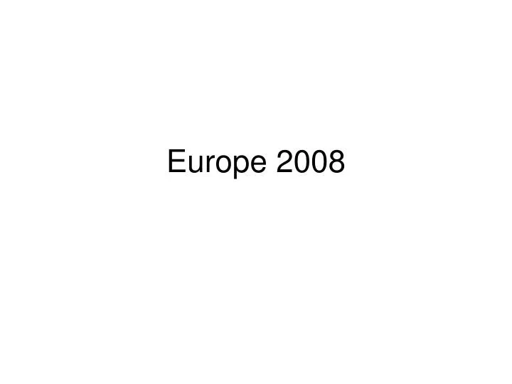 europe 2008
