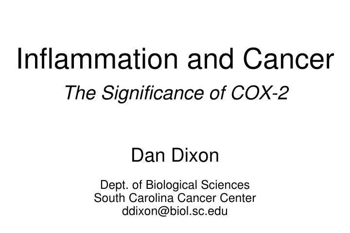 inflammation and cancer the significance of cox 2