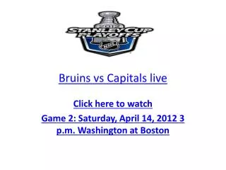 Watch Capitals vs Bruins 2012 Eastern Conference Quarterfina