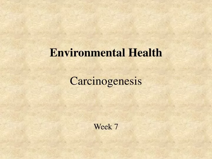 environmental health carcinogenesis