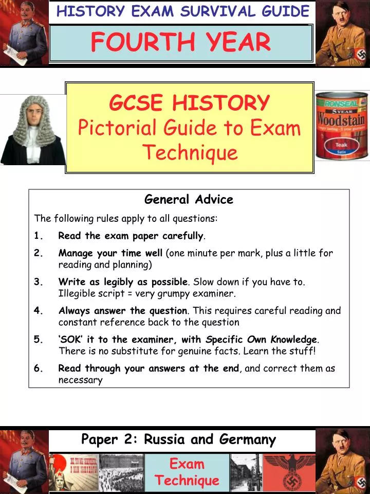 gcse history pictorial guide to exam technique