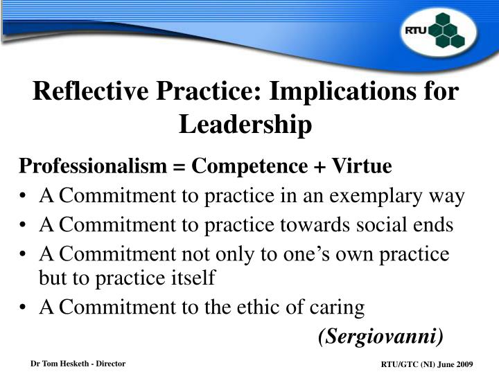 reflective practice implications for leadership