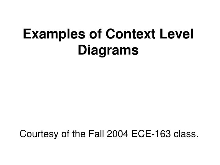 examples of context level diagrams