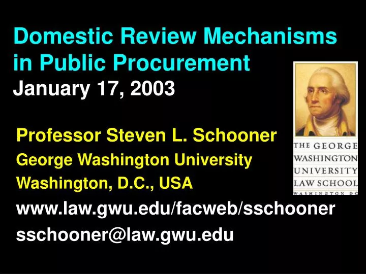 domestic review mechanisms in public procurement january 17 2003